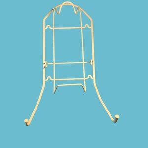 Iron Ironing Board Holder Wall Mount white